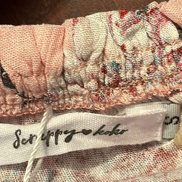 NWT Scrappy Koko 100% cotton romper Lace Off Shoulder Sz Small Women - Picture 7 of 10